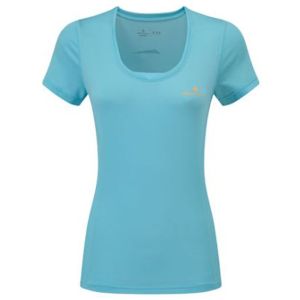 RonHill Ladies Stride Zeal Short Sleeve Tee Surf/Neon Peach